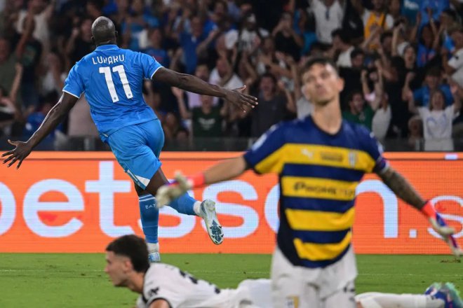 Il Napoli ribalta il Parma nel recupero, Lukaku in gol – foto Image –  (ITALPRESS)