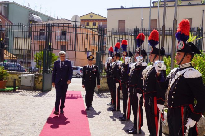 Il prefetto di Benevento, Francesco Antonio Cappetta, visita il Comando Provinciale dei Carabinieri