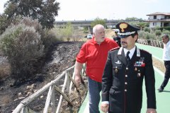 Claudio Ricci e il Colonnello Puel durante il sopralluogo sulla Pista ciclabile di Pezzapiana