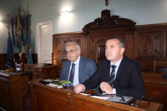 Il presidente di Assostampa Sannita Giovanni Fuccio con il presidente della Provincia Antonio Di Maria