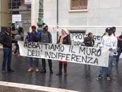 sit-in migranti Benevento