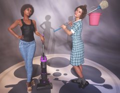 Donne e lavoro domestico (foto Wolfgang Eckert)
