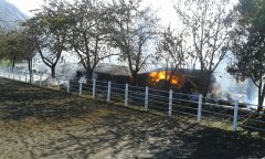 Incendio capannone Airola