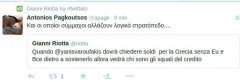 Il tweet di Gianni Riotta sugli esiti del Referendum Greco per l'uscita dall'Euro