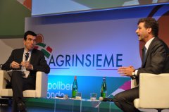Maurizio Martina, Ministro delle Politiche Agricole, Alimentari e Forestali (a sinistra nella foto)