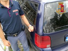 Auto dei tre fermati dalla Polizia