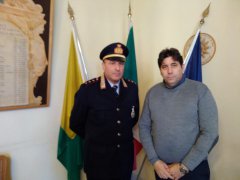 Airola. Il sindaco Michele Napoletano con il capitano Serafino Mauriello, comandante della Polizia Municipale