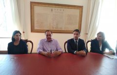 Donato Madaro con il sindaco di Benevento Clemente Mastella