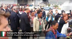 Immigrazione. Rifugiati eritrei all'imbarco per la Svezia