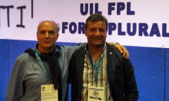 Da sinistra, Antonio Pagliuca, segretario responsabile della Uil Fpl e Fioravante Bosco, segretario generale aggiunto della Uil Av/Bn