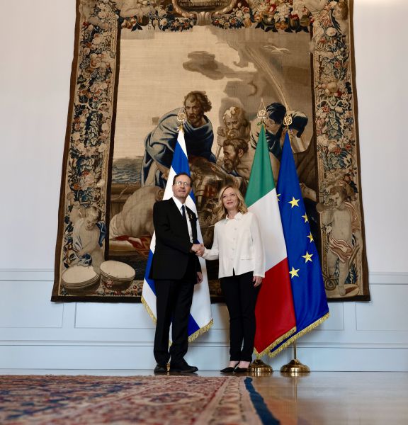 Isaac Herzog e Giorgia Meloni (Foto Ufficio Stampa Palazzo Chigi - licenza CC-BY-NC-SA 3.0)