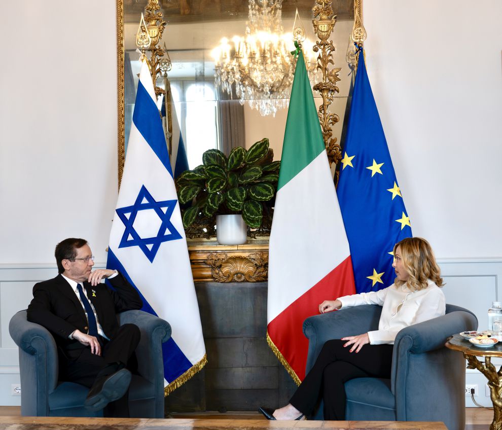 Isaac Herzog e Giorgia Meloni (Foto Ufficio Stampa Palazzo Chigi - licenza CC-BY-NC-SA 3.0)