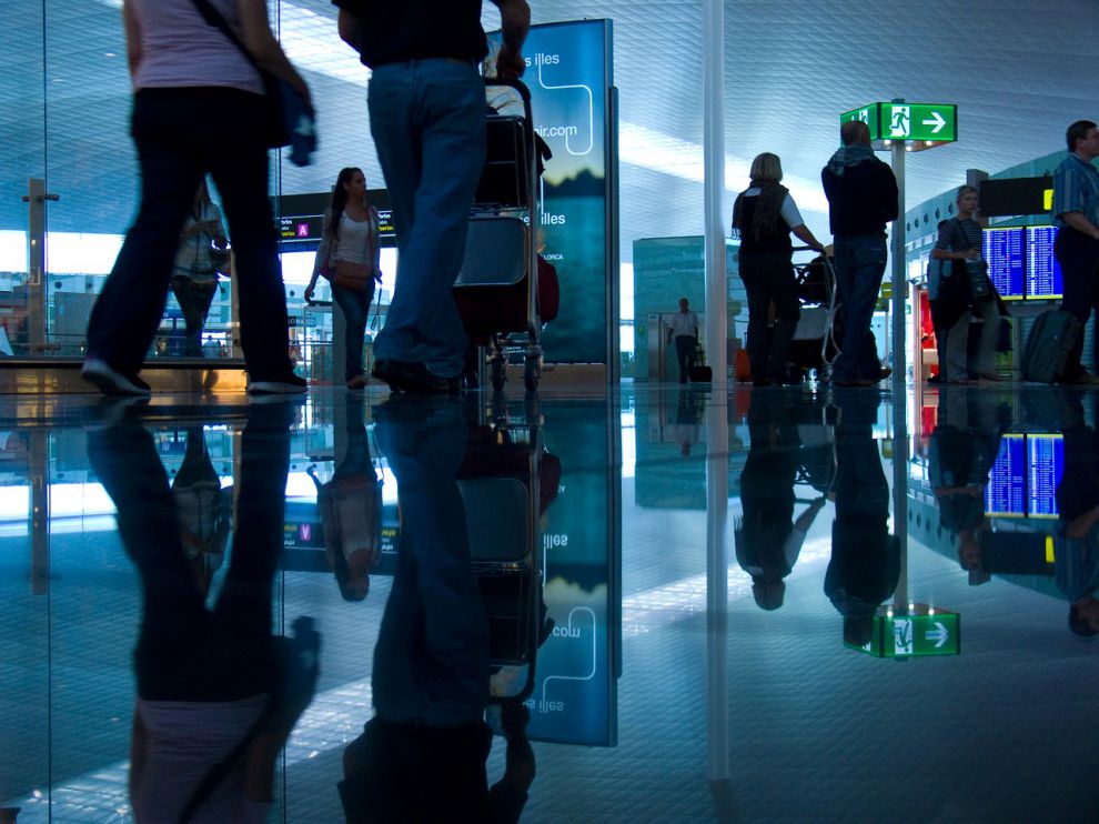 Turisti al Gate di imbarco in Aeroporto